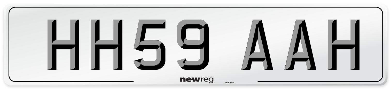 HH59 AAH Number Plate from New Reg